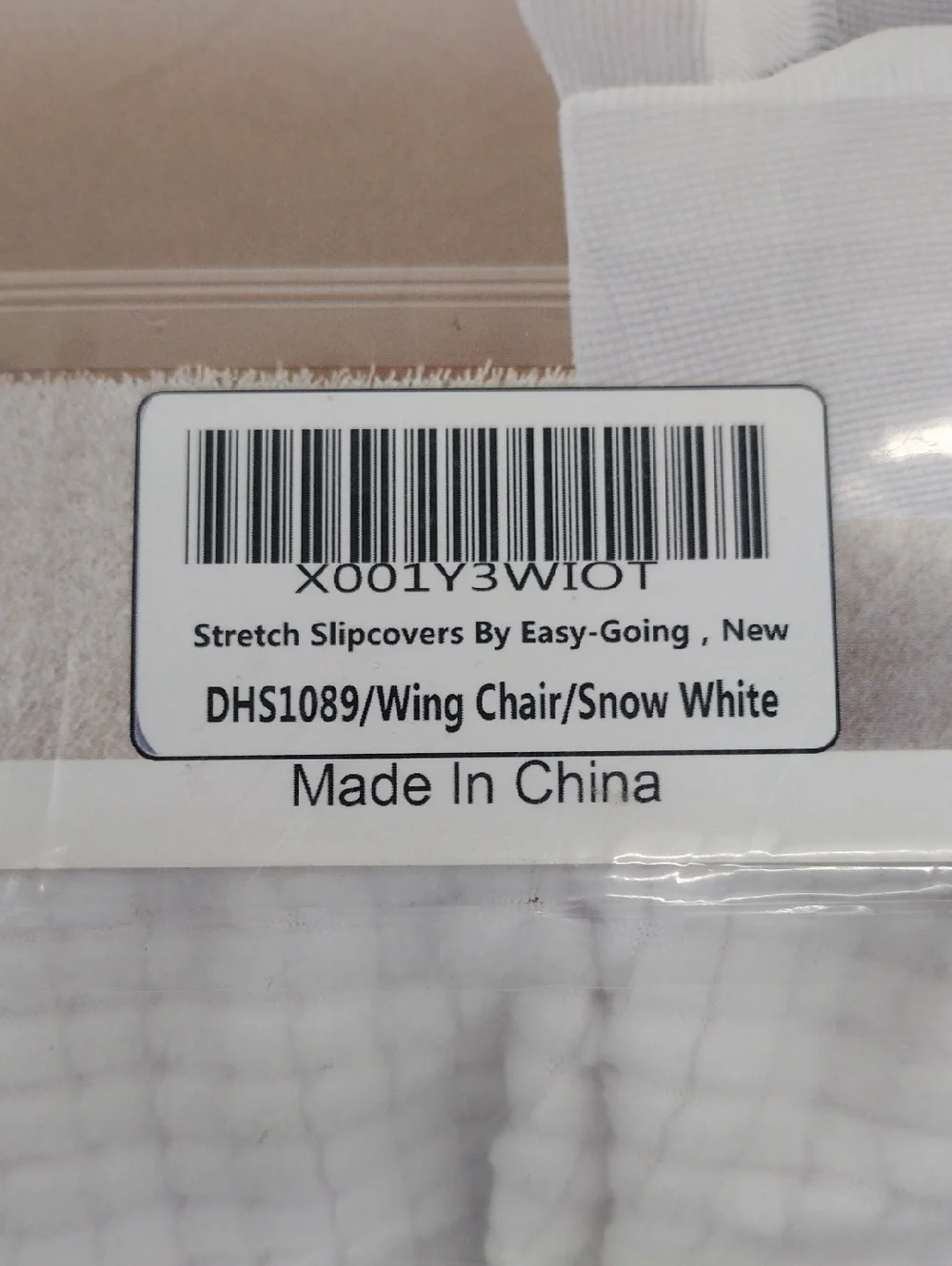 Easy Going Stretch Wing Chair Cover. Snow White.